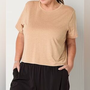 Xersion Everyday Womens Crew Neck Short Sleeve T-Shirt Plus